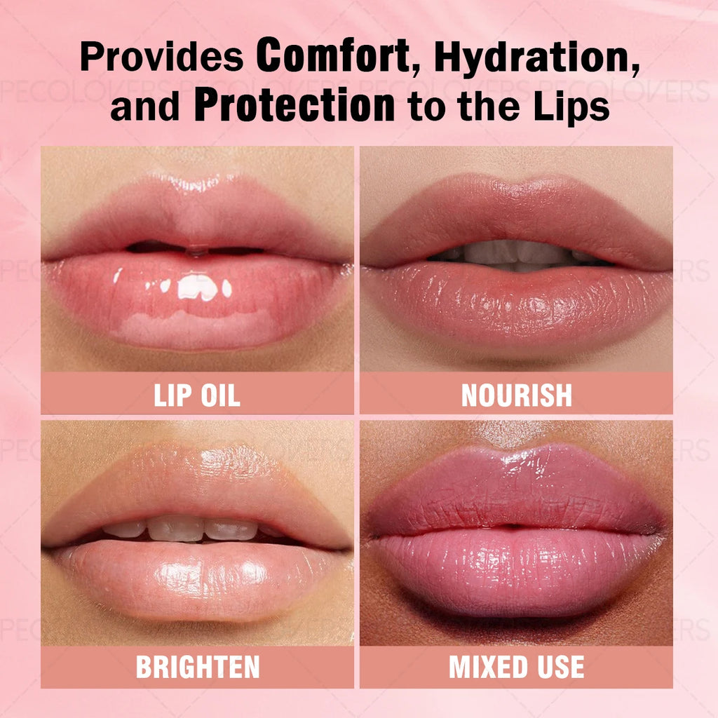 Moisturizing Lip Oil Jelly Strawberry Tinted Capsule Liquid Lip Blam Waterproof Transparent Color Lip Oil - Beauty Collection Studio