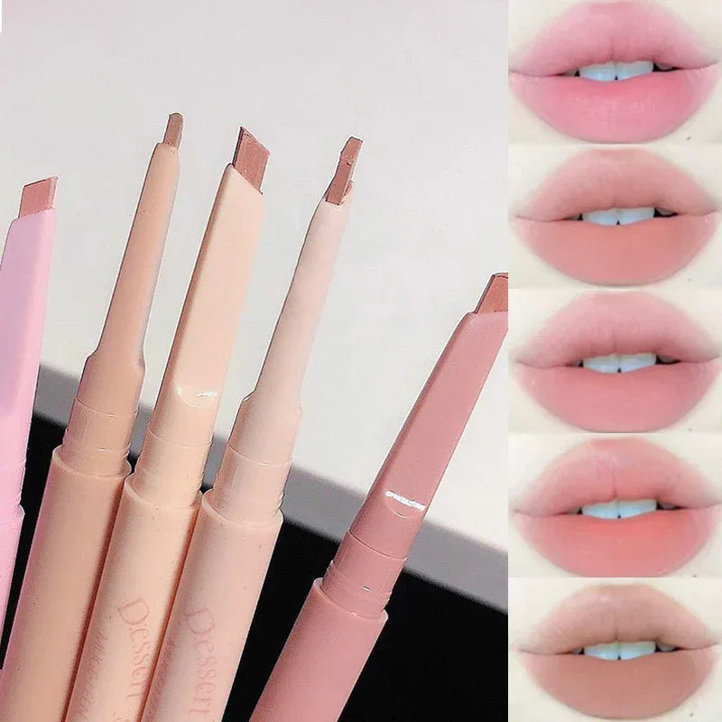 Dessert Lip Liner Automatic rotating waterproof lasting no color outline lip lipstick pen - My Vixen Vault