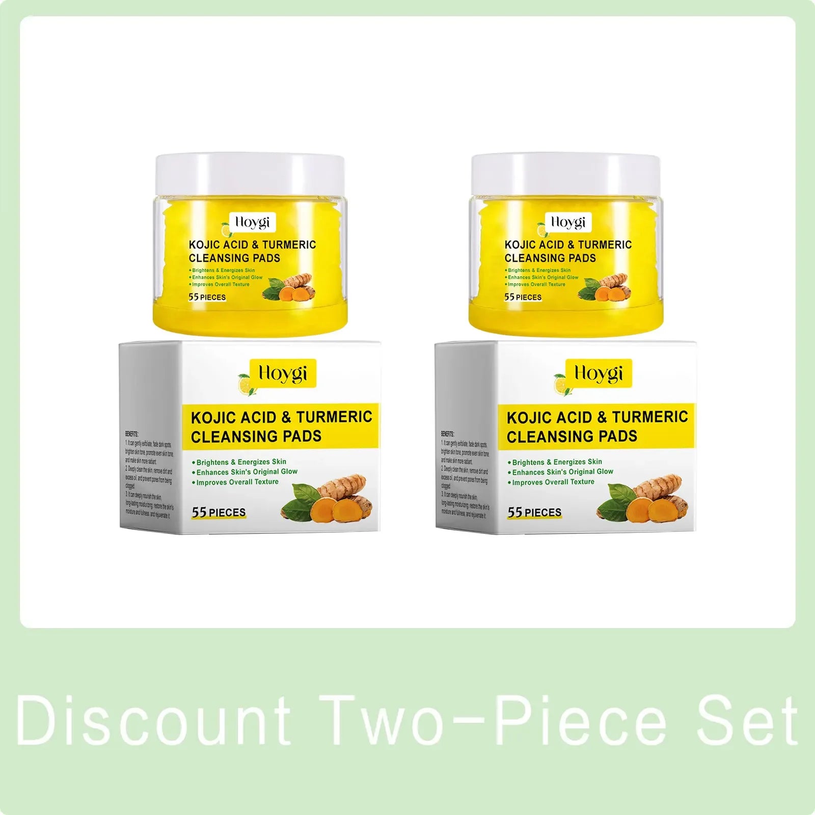 Turmeric Cleansing Pads Facial Exfoliating Makeup Removal Dead Skin Peeling Smooth Skin Shrink Pore Massage Face Washing S...