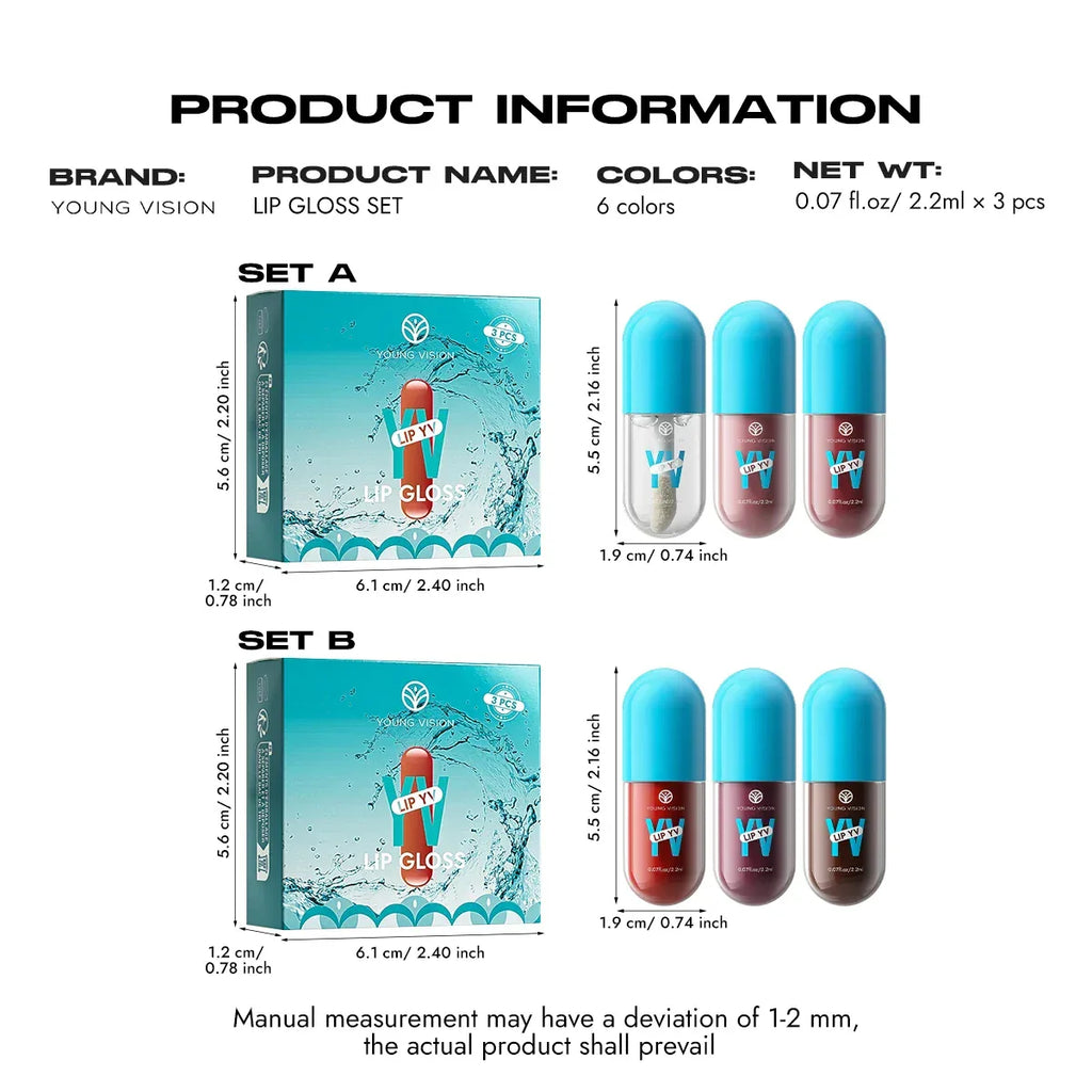 Mini Velvet Matte Lip Gloss Set, 4-Piece Non-Fading, Non-Stick Cup, Long-Lasting Fruit Scented Lip Tint, Smooth and Lightweight - My Vixen Vault