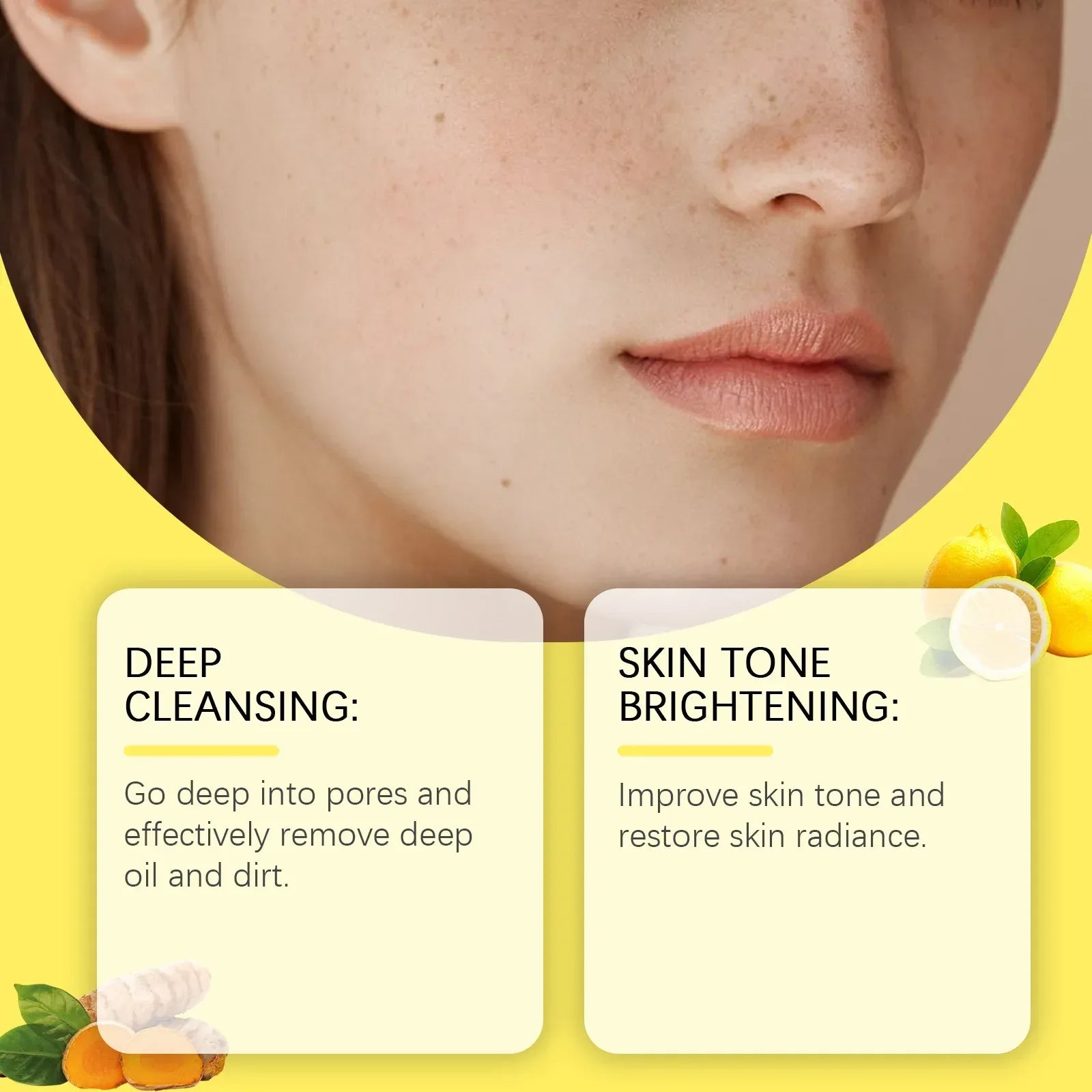 Turmeric Cleansing Pads Facial Exfoliating Makeup Removal Dead Skin Peeling Smooth Skin Shrink Pore Massage Face Washing S...