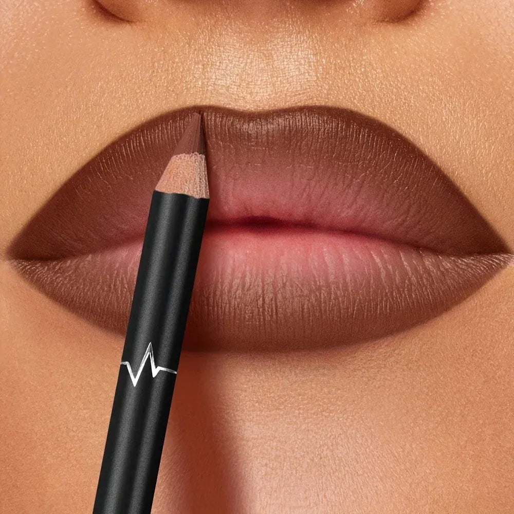 Pudaier 6-Color Waterproof Matte Lip Liner - Long-Lasting, Non-Transfer Formula, Matte Finish, 6 Versatile Shades - My Vixen Vault