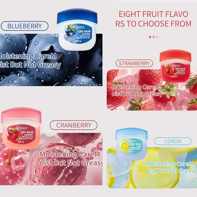 8pcs/box Fruits Lip Balm Sets Moisturizing Lipstick Makeup Base Moisturizer Lip Balm Anti-Cracking Lips Skin Care.
