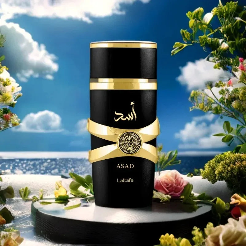 Lattafa Asad Eau de Parfum Spray 100ml Original Arab Perfumes Lasting Oriental Fragrance Pheromones Perfume Cologne for Men Gift.