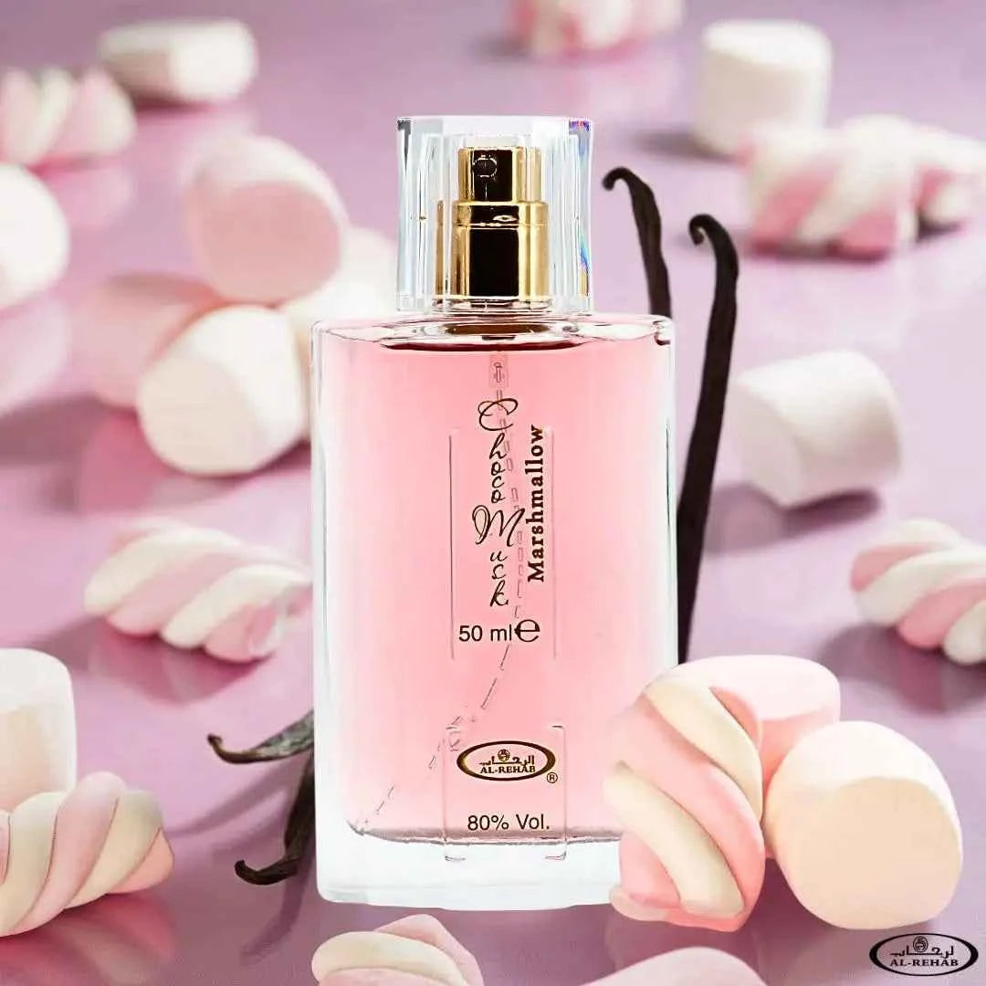 Al-Rehab Choco Musk Marshmallow Eau de Parfum for Women - 50ml (1.65 oz) | Gourmand Perfume with Strawberry