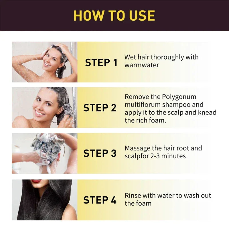 3 In 1 Instant Coloring Shampo Change Hair Color Gray Hair to Black Natural Black Color for Men Women Hair Dye Deep Nourishing - My Vixen Vault