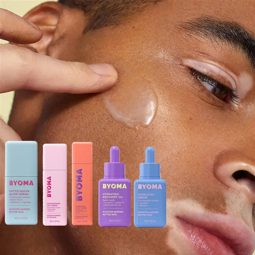 BYOMA Hydrating Milky Toner Moisturizing Gel Cream Phyto-Mucin Glow Serum Hydrating Recovery Oil/Serum Strengthens Skin Ba...