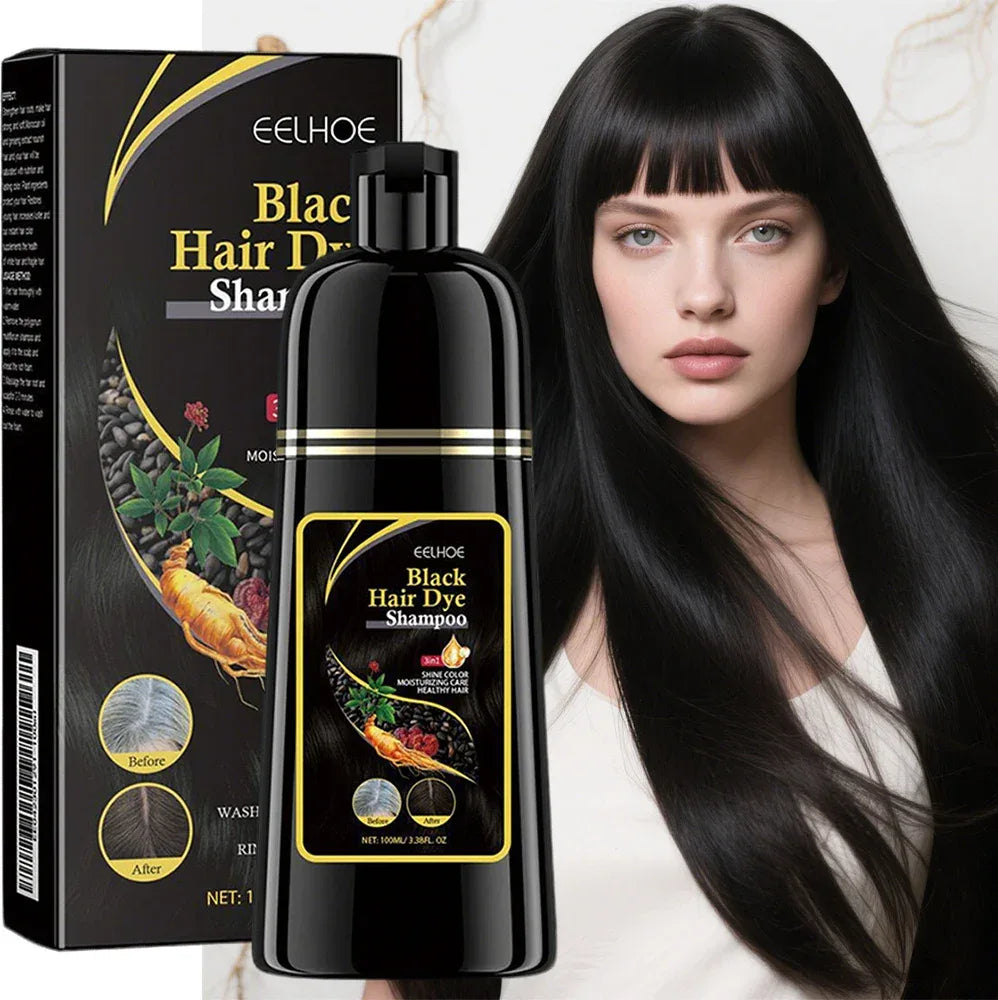 3 In 1 Instant Coloring Shampo Change Hair Color Gray Hair to Black Natural Black Color for Men Women Hair Dye Deep Nourishing - My Vixen Vault