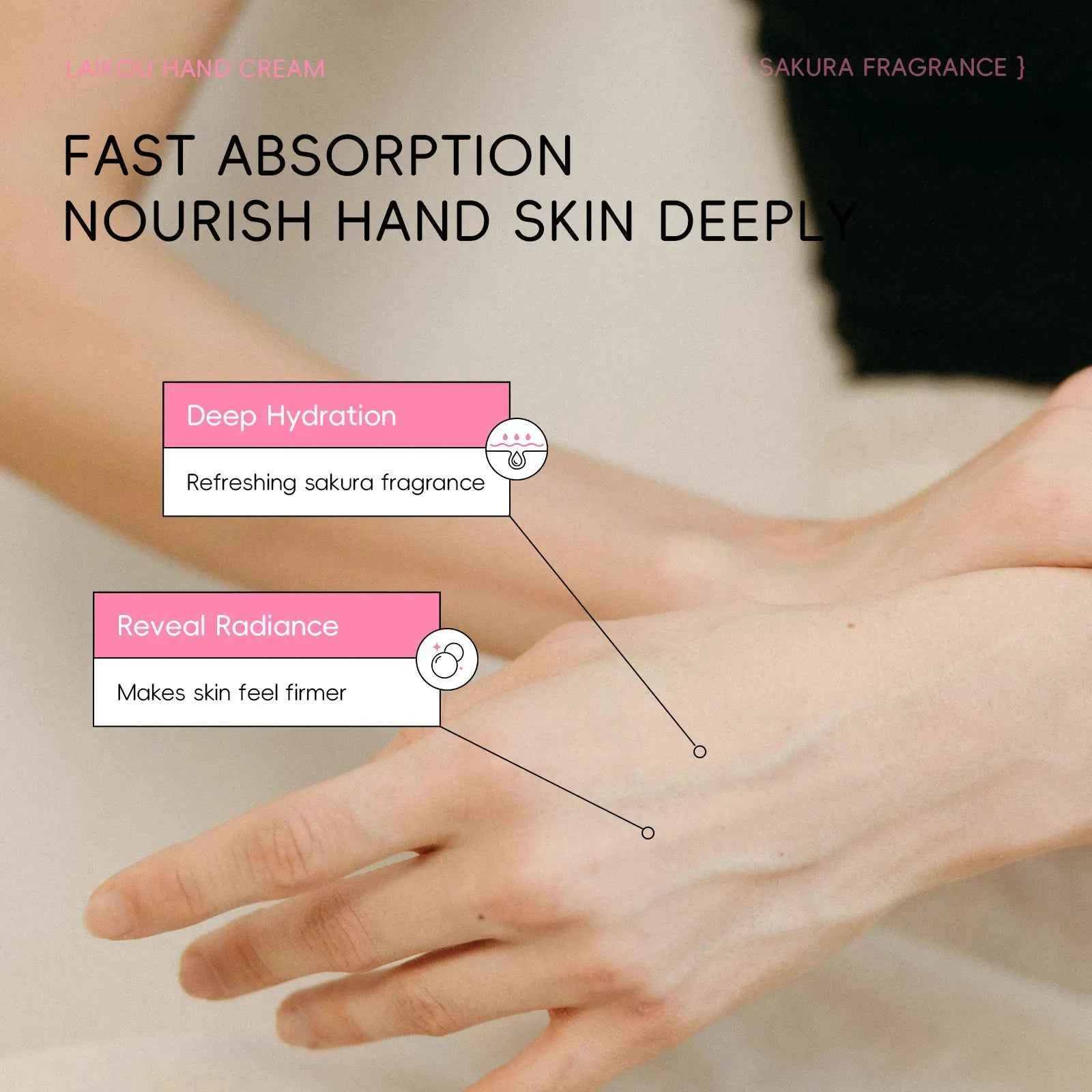 7pcs Collagen Sakura Hand Cream Skin Soften Nourish Care Deep Cracked Repair Beauty Products Girl Moisturizing Hand Skin