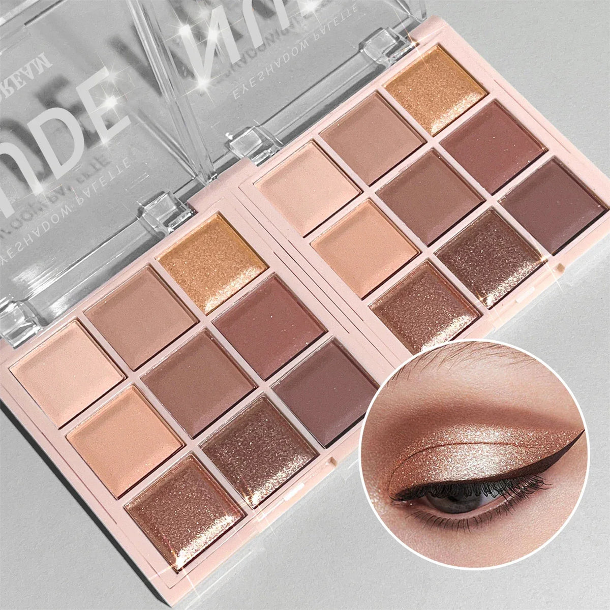JUJU DREAM 9-Color Eyeshadow Palette, Matte & Shimmer Finish, Soft Milk Tea Tones, Compact & Easy for Daily Student Makeup - My Vixen Vault