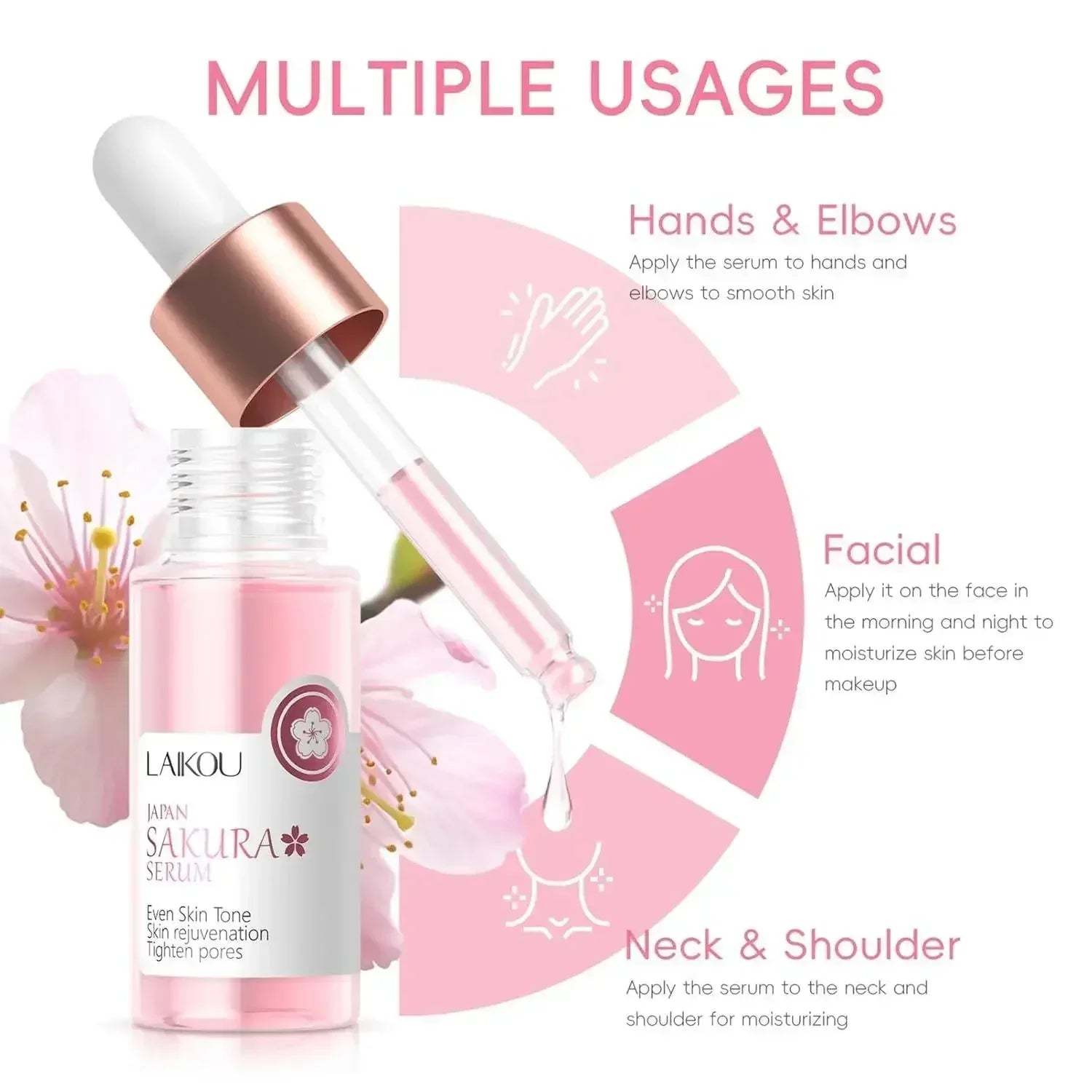 24pcs Sakura Skin Care Set Eye & Lip Masks Serum Nud Masks Cleanser Toner Essence Cream Moisturizing Smoothing Nourishing Beauty - My Vixen Vault