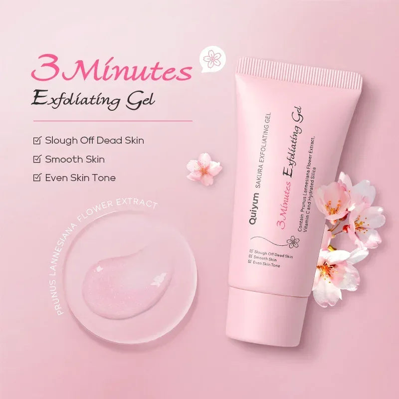 Sakura Exfoliating Peeling Gel Facial Scrub Moisturizing Nourishing Repair Scrubs Face Cream Beauty Skin Care - My Vixen Vault