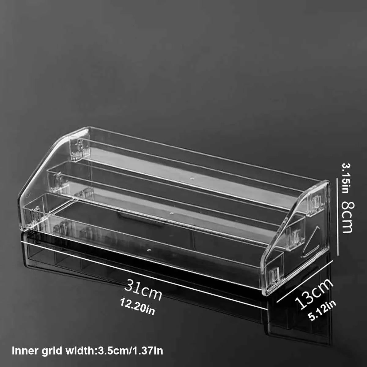 1pc,Transparent multi-layer perfume storage rack, cosmetics display rack, dressing table sorting rack, nail polish rack.