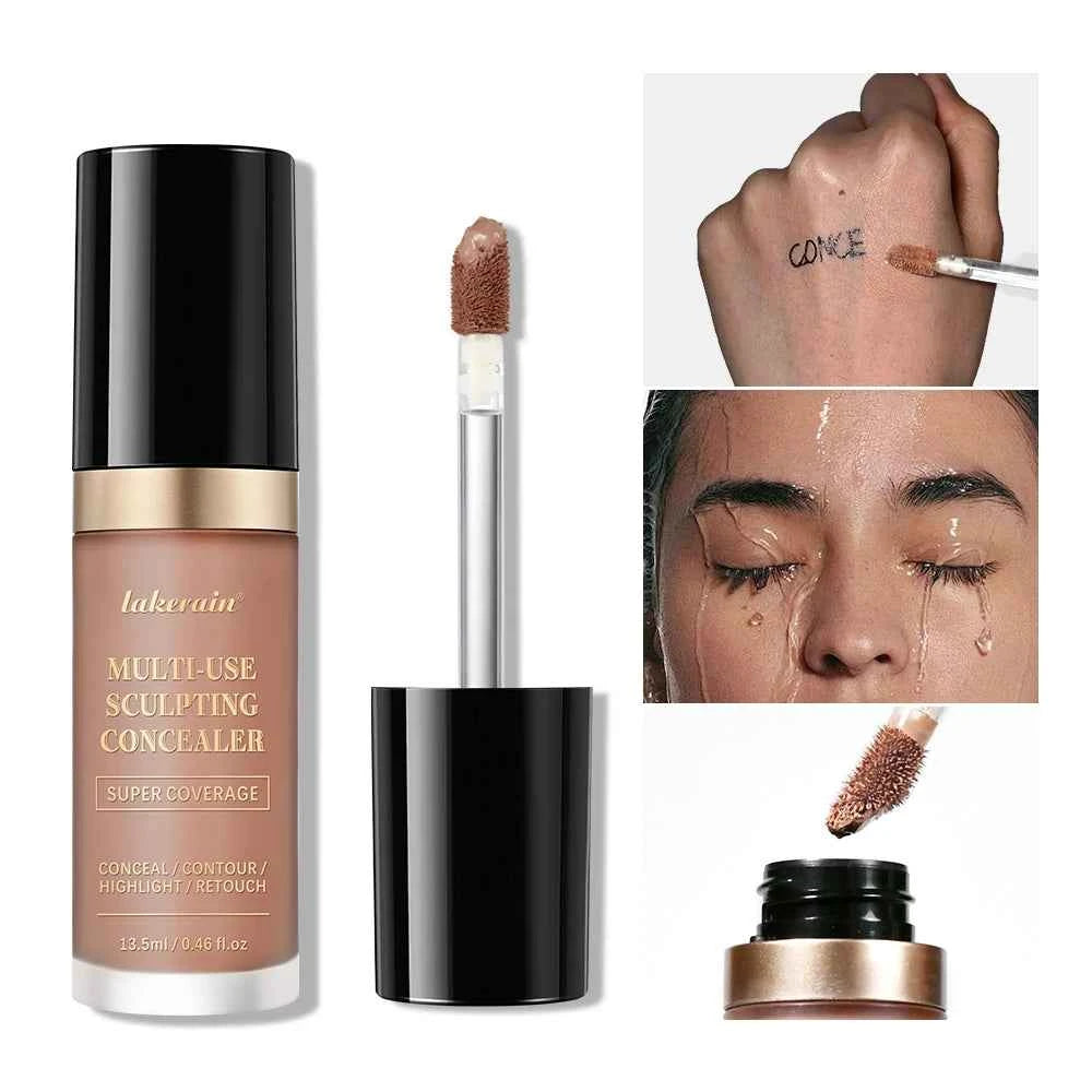 Foundation Coverage Concealer Multi-Use Cream Oil Free Long Lasting Hydrating Cover Contour Highlight and Retouch Face Makeup