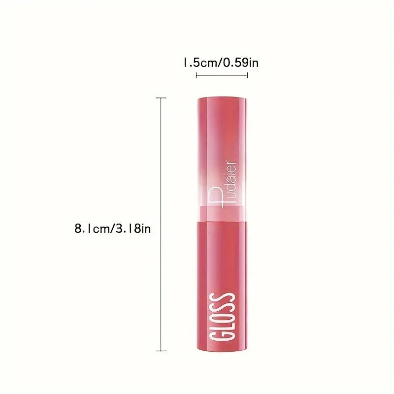 Waterproof Lipstick with Glass Mirror and Plumping Effect Non-Stick Nude Shades,Matte Lip Gloss For Plumper Looking Lips - My Vixen Vault