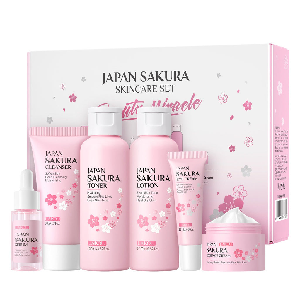 Sakura Skincare Set Oil Control Facial Cleanser Nourishing F - Beauty Collection Studio