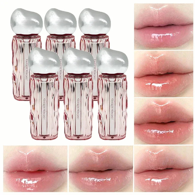 Crystal translucent lip glaze moisturizing water is not easy to fade natural color mouth red lip glaze - My Vixen Vault