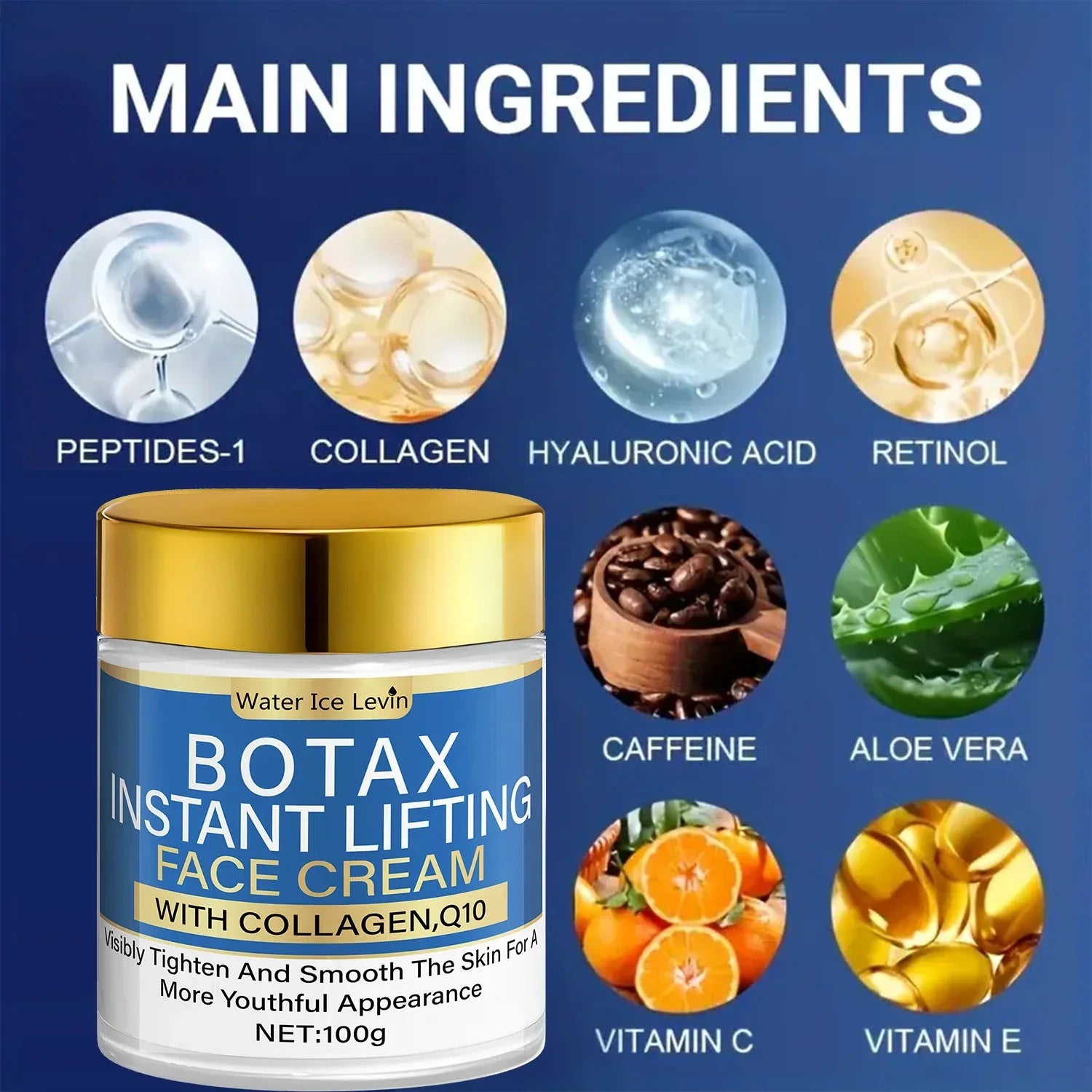 Anti Aging Face Cream 1+1 Pack 100g with Collagen Q10 Ceramide Vitamin C Instant Lifting Moisturizes Wrinkles Cheap - My Vixen Vault