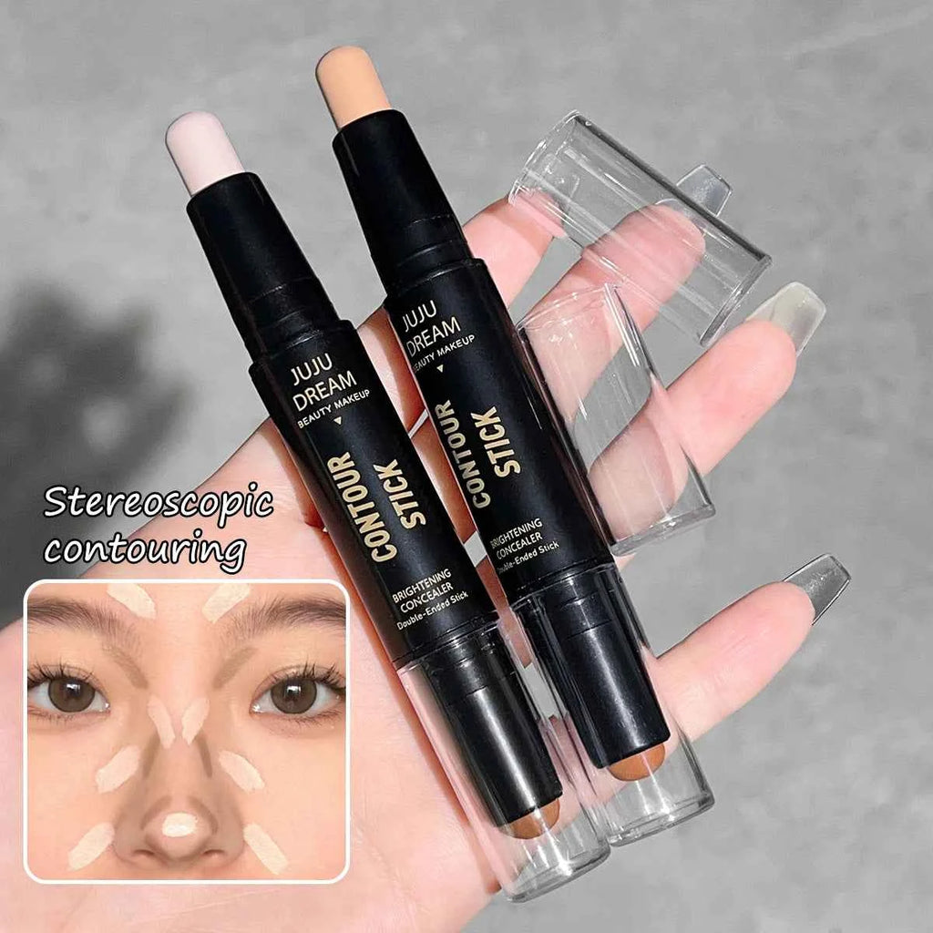 Double-ended dual-purpose high-light trimming stick, three-dimensional contour, nose shadow, facial shape, brighten and trimming.