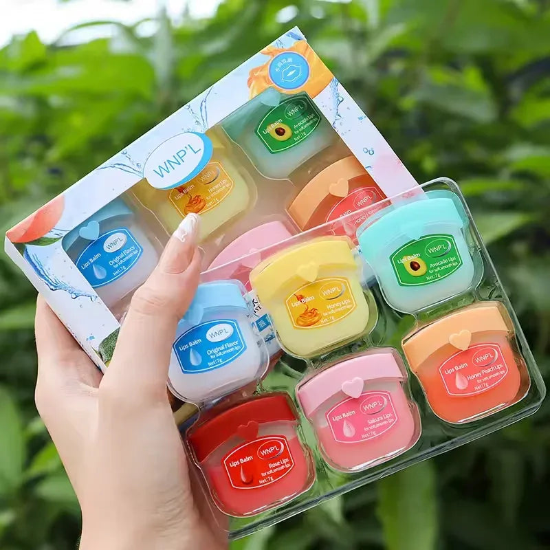 4/6/8pcs Fruit Series Lip Balm Set Set Moisturizing Refreshing Non-sticky Anti-Cracked Lip Mask Vaseline for Lips Makeup - My Vixen Vault
