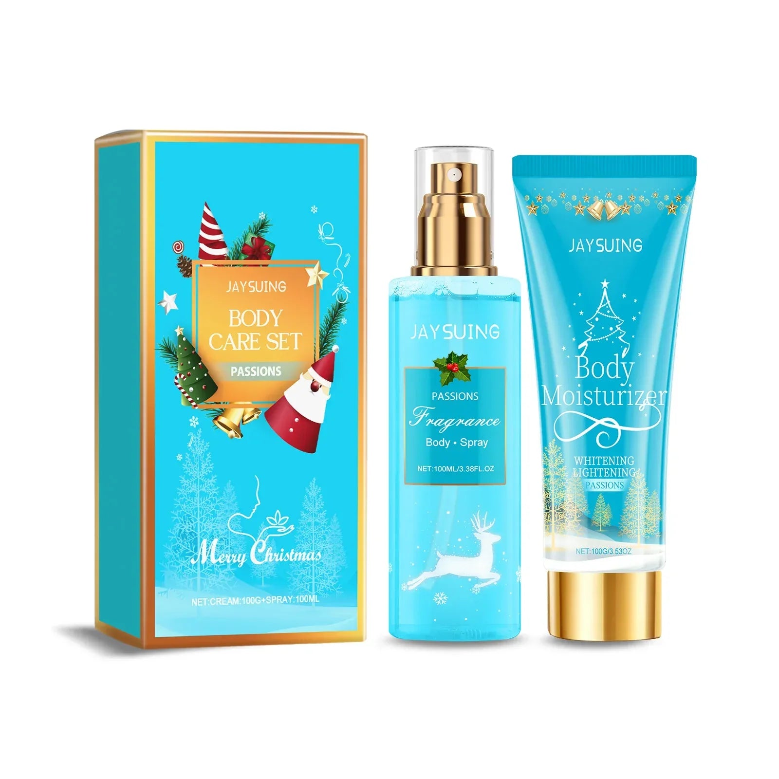 Christmas Gift Set Body Lotion Spray Festive Fragrance Moisturizing brightening Long Lasting Holiday Season Party Luxury Winter.