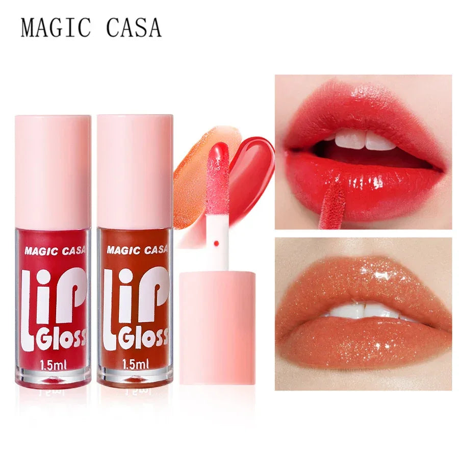 MAGIC CASA 6pcs/set Small bottle Hydrating Jelly Lip Oil long-lasting Moisturizing smooth shimmering Lip Hydrating Liquid - My Vixen Vault