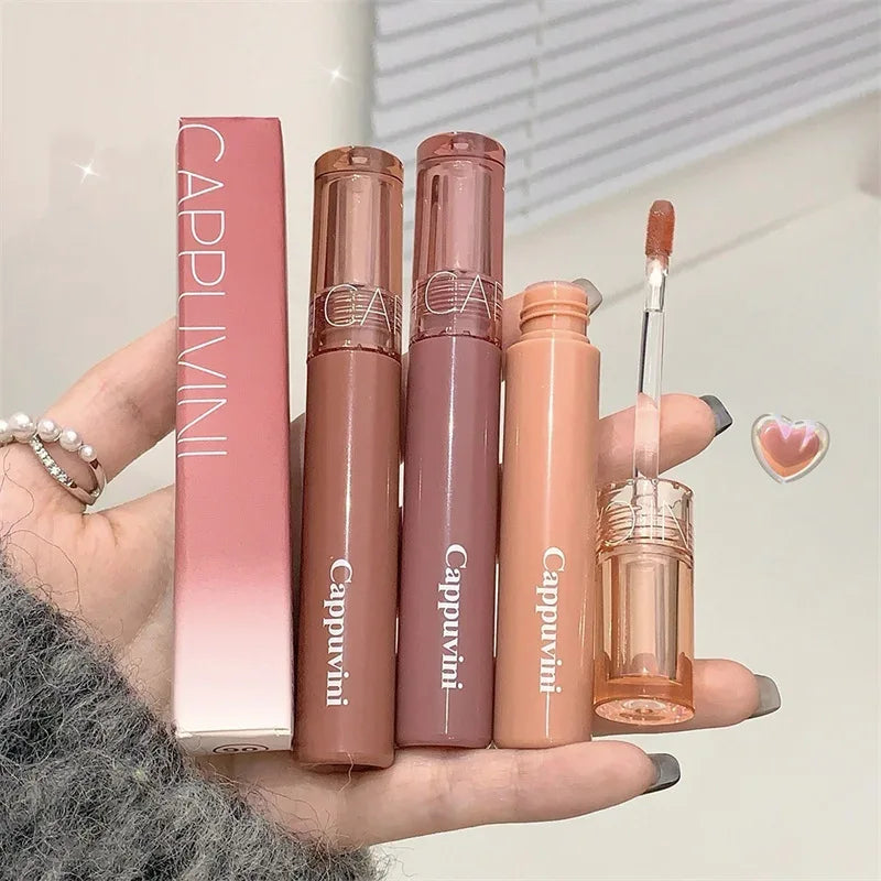 Waterproof Mirror Jelly Lip Glaze 6 Colors Water-light Lip Gloss Long Lasting Moisturising Glossy Red Tint Lips Makeup Cosmetics - My Vixen Vault