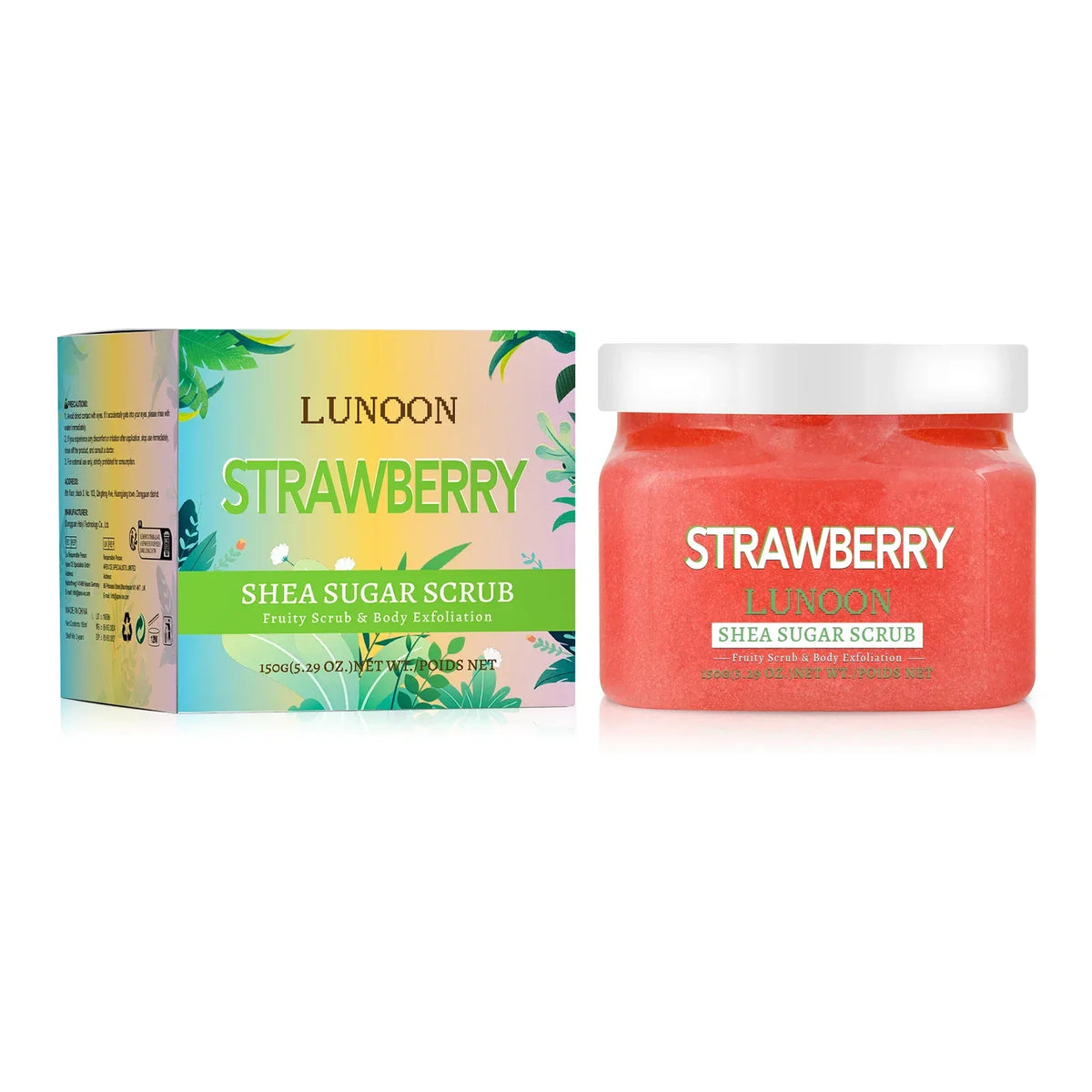 Natural Watermelon Shea Sugar Scrub 150g - Body Exfoliator, Moisturizing, Smooth & Glowing Skin, For Elbows, Knees, Back & Legs - My Vixen Vault